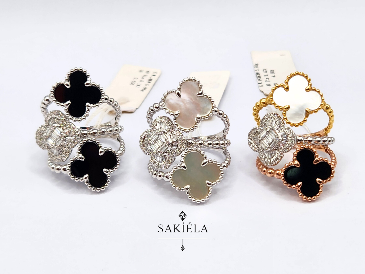 Clover Motif Ring - 0.14cts
