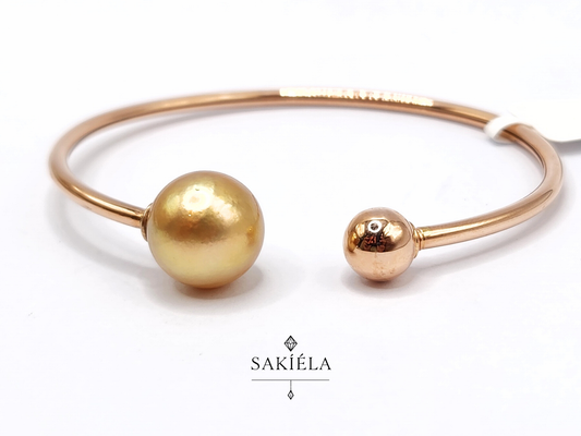 Pearl Bangle Rose Gold