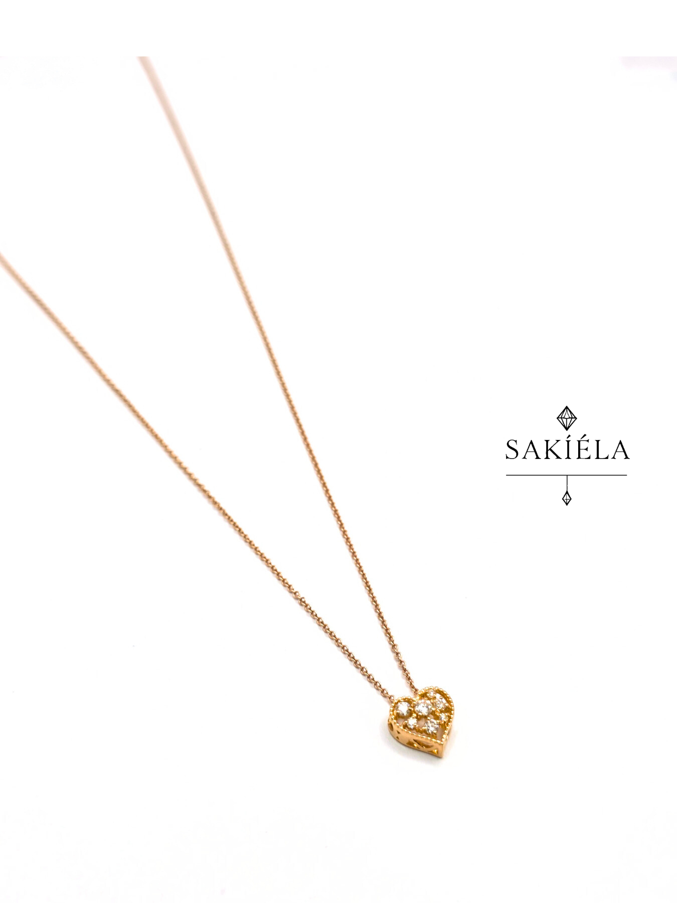 Heart Pendant Necklace - 0.18cts