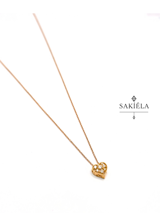 Heart Pendant Necklace - 0.18cts