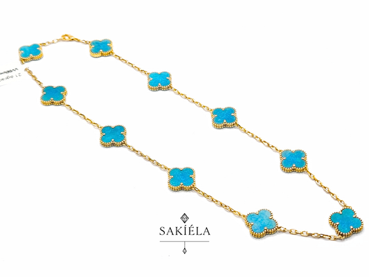 Van Cleef & Arpels' Alhambra 10 Motif Necklace (Agate)