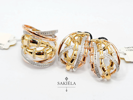 Diamond Ring & Earrings Set 82