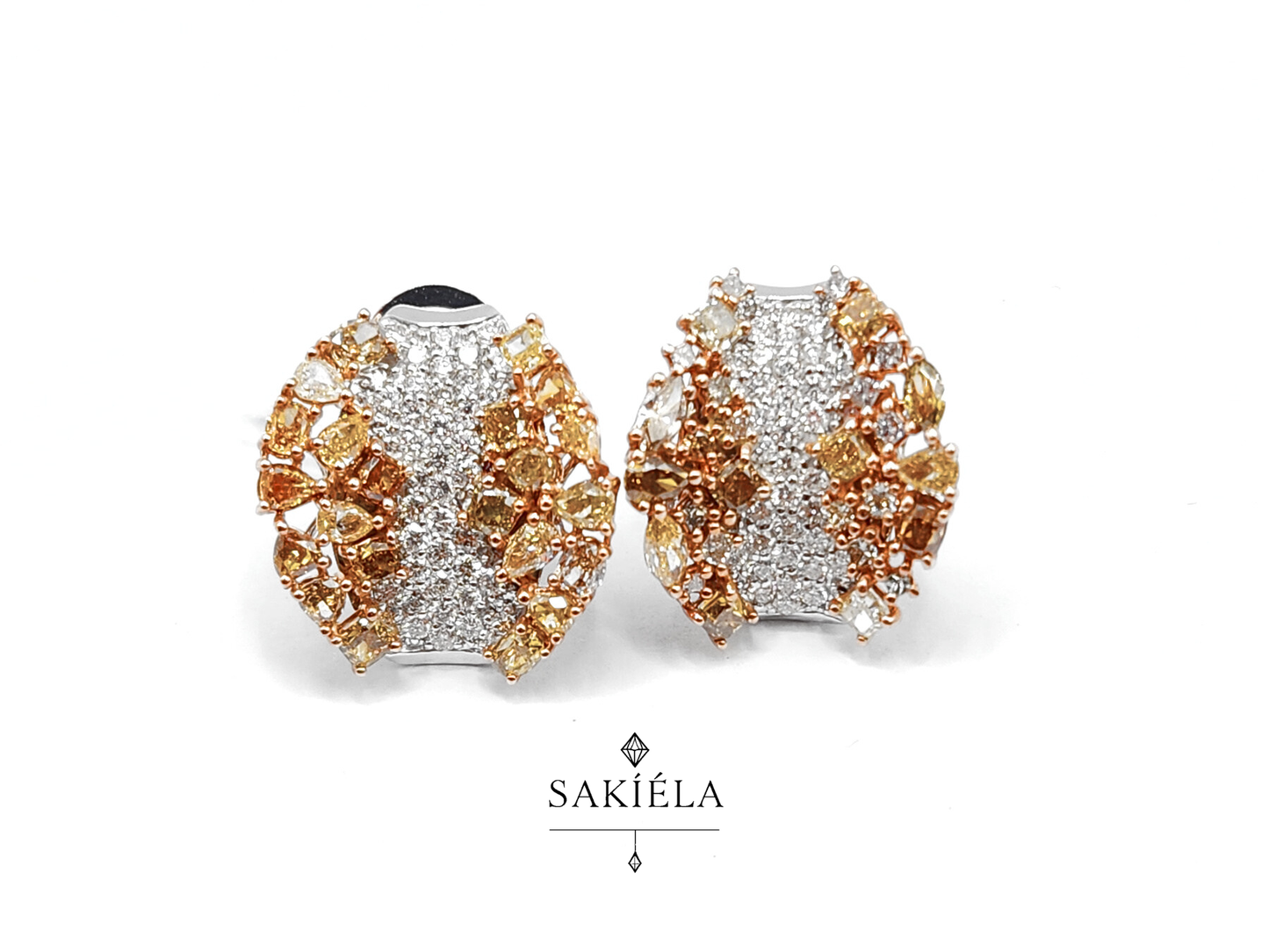 Honeycomb Earrings - 2.35cts