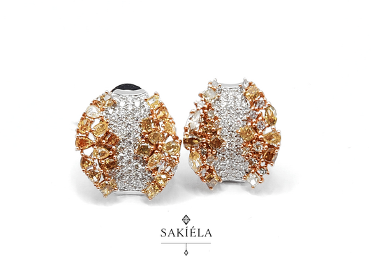 Honeycomb Earrings - 2.35cts