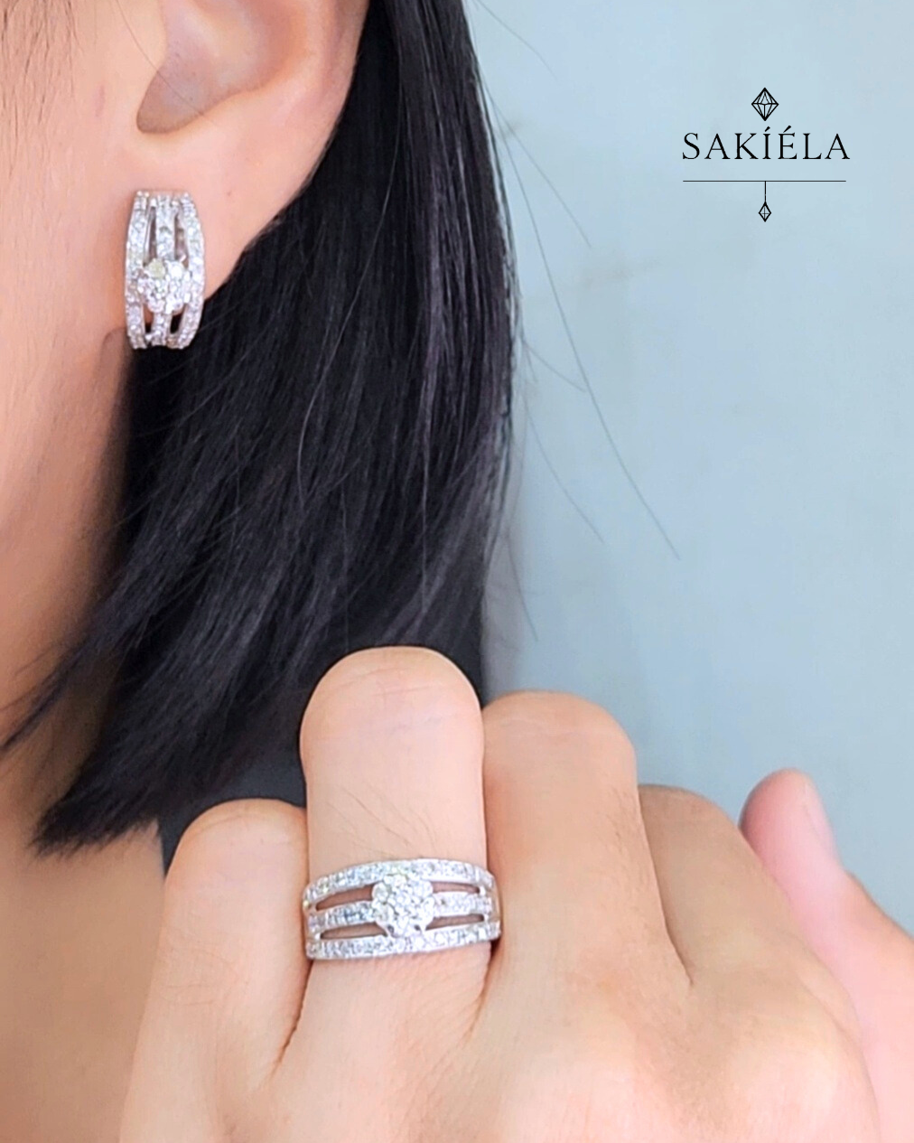 Diamond Ring & Earrings Set 38