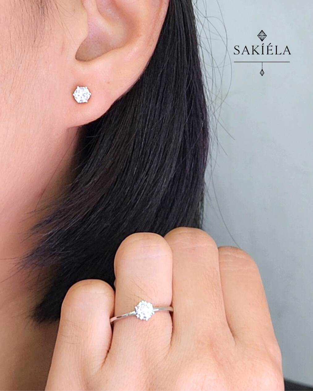 Diamond Ring & Earrings Set 59