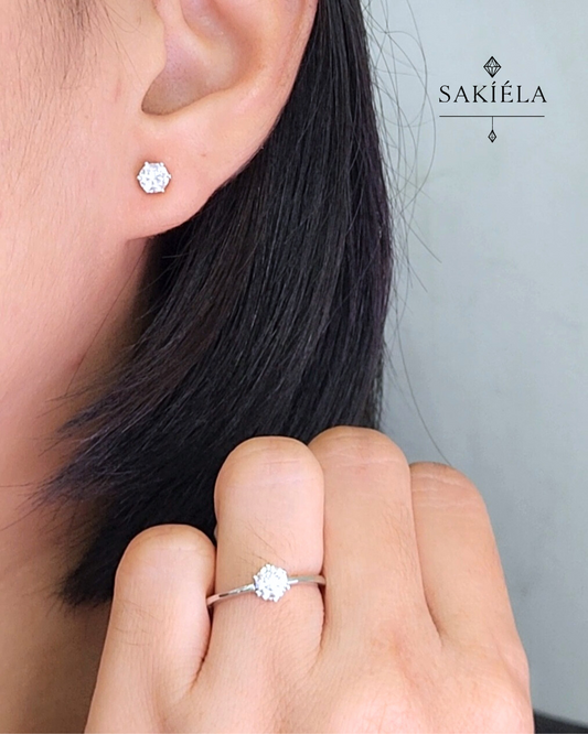 Diamond Ring & Earrings Set 59