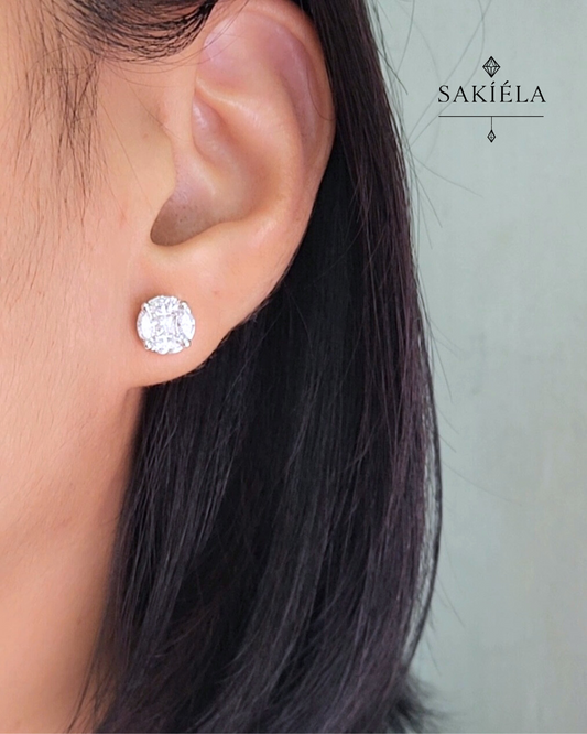 Stud Earrings - 1.245cts