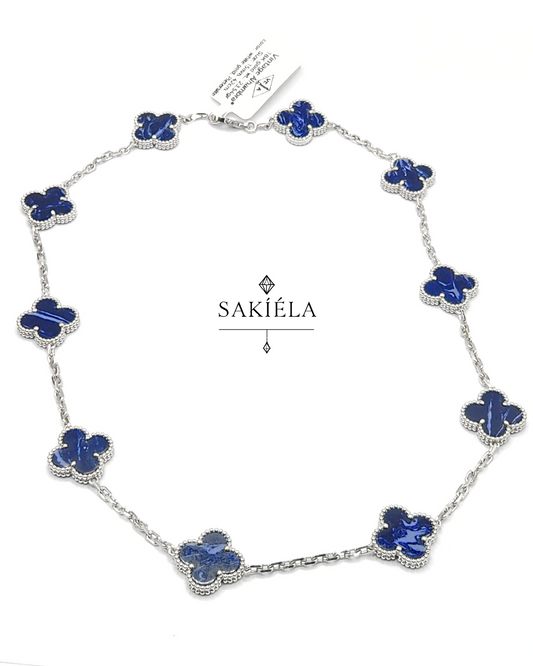 Van Cleef & Arpels' Alhambra 10 Motif Necklace (Pietersite)