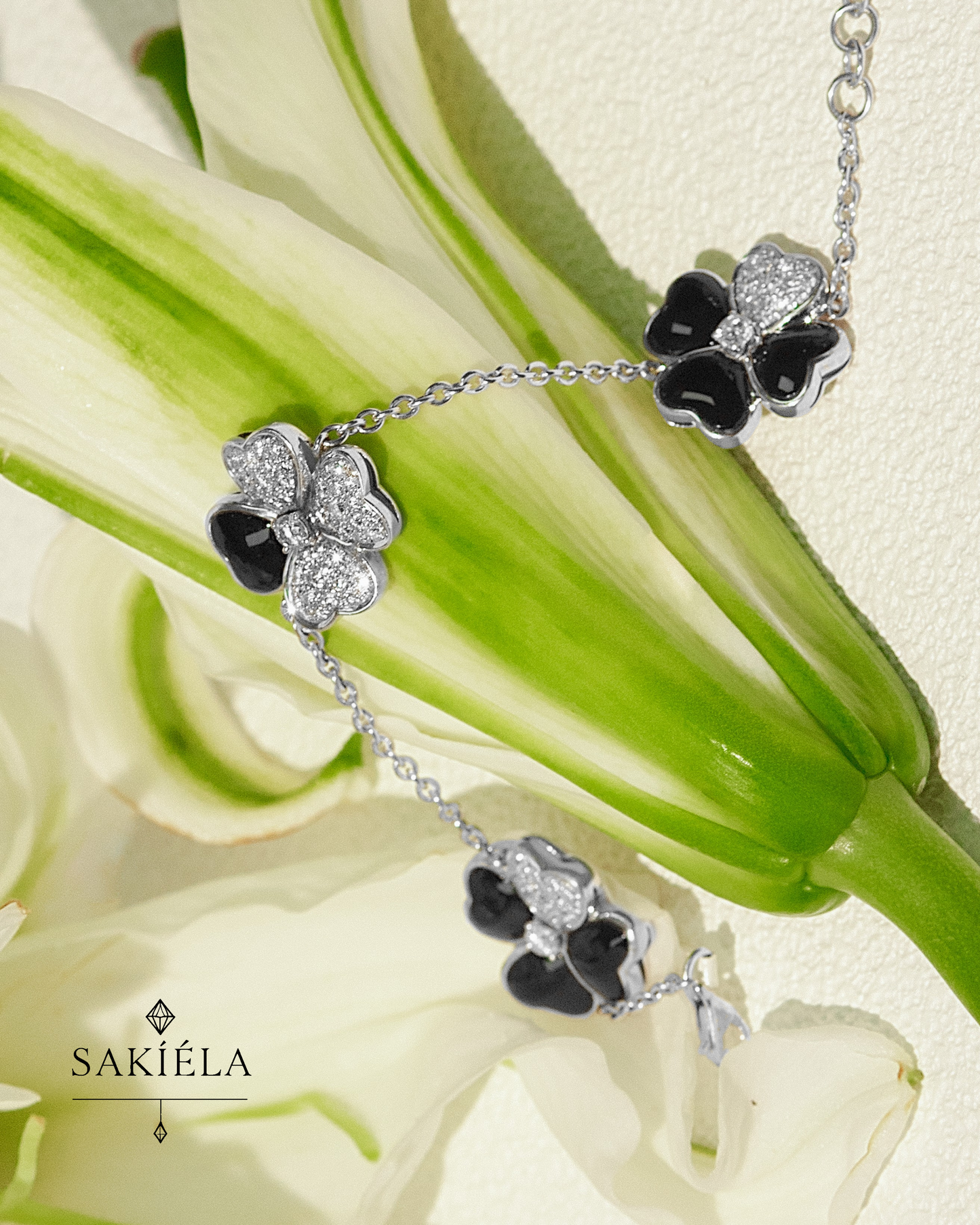 Black Clover Necklace & Bracelet Set