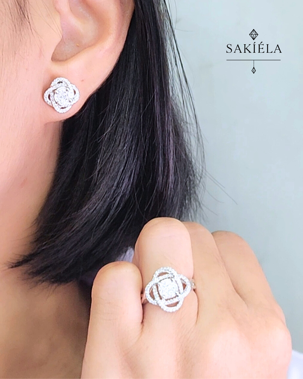 Diamond Ring & Earrings Set 71