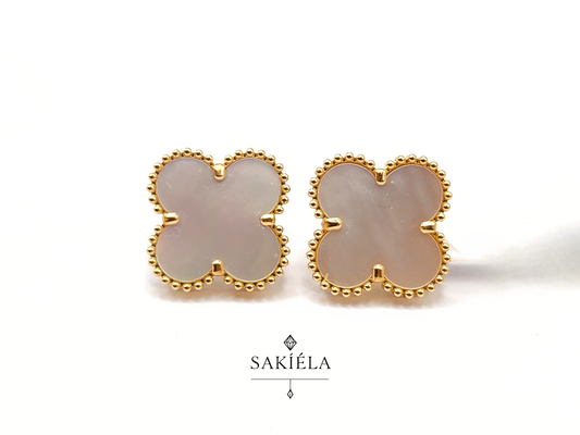 Van Cleef & Arpels' Alhambra 1 Motif Earrings (Mother-of-Pearl)