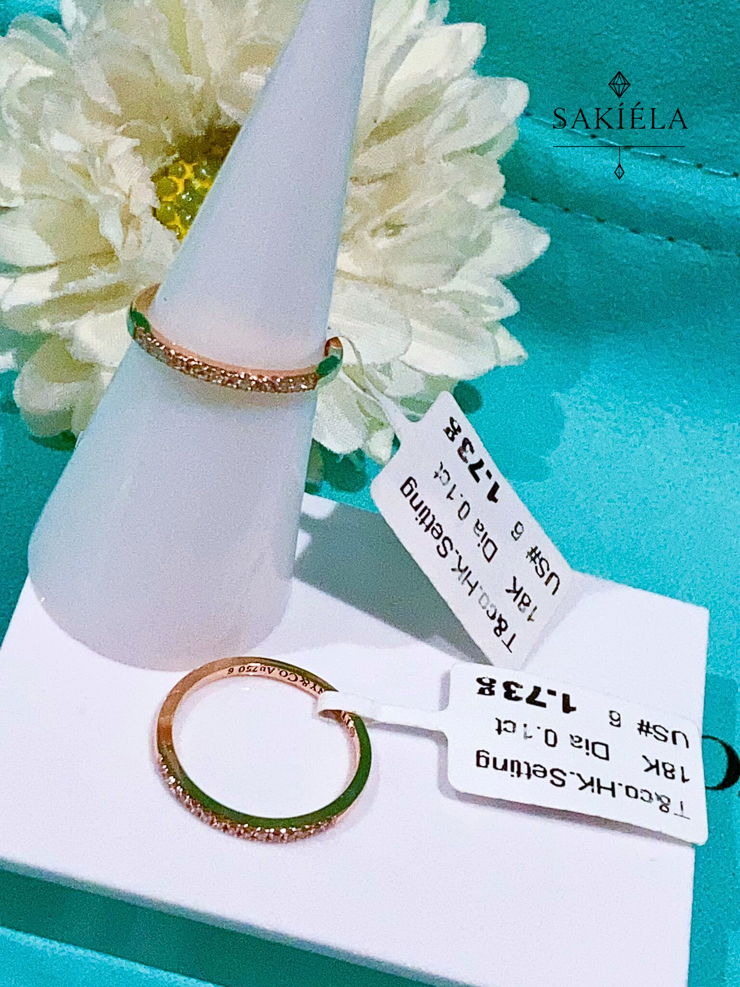 Tiffany Setting Wedding Band (Rose Gold)