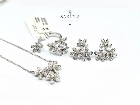 Diamond Floral Set - 2.1cts