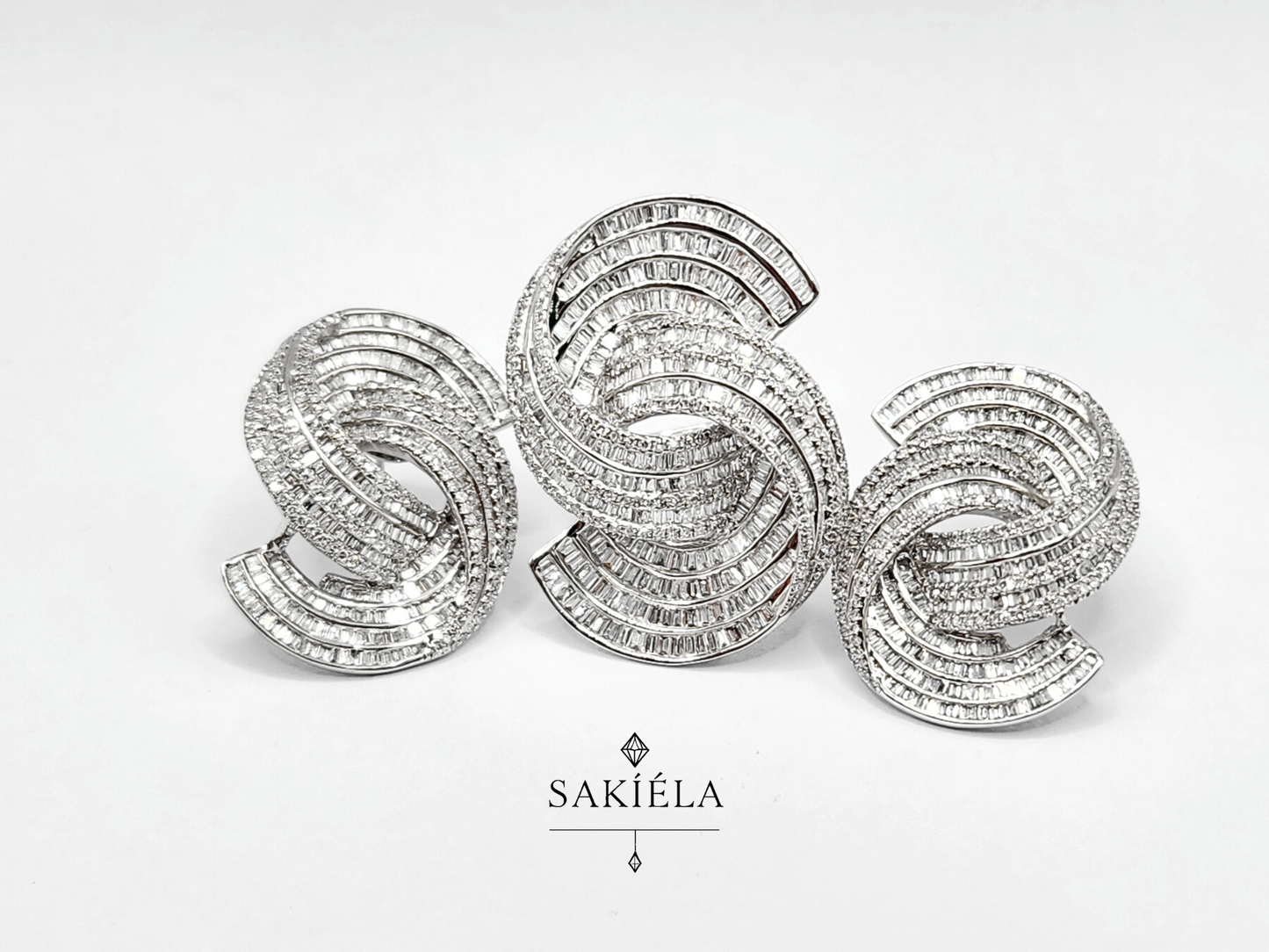 Diamond Ring & Earrings Set 74