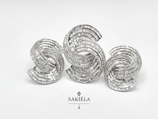 Diamond Ring & Earrings Set 74