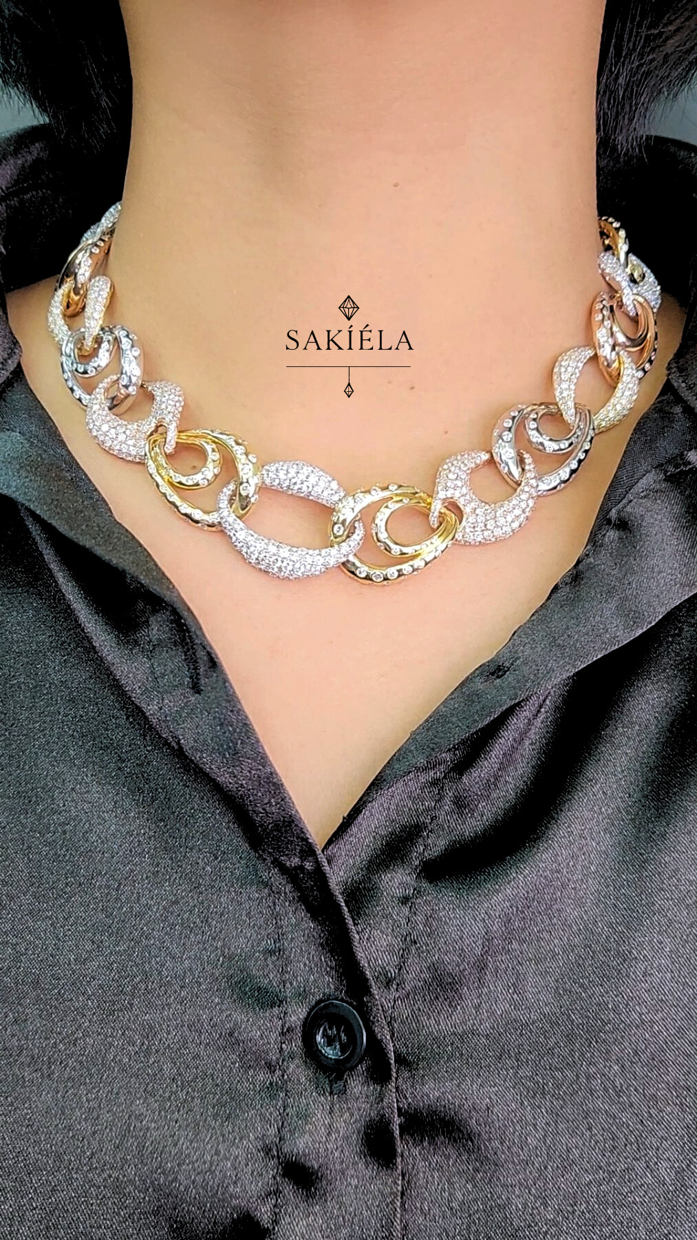 Tri-Color Necklace - 18cts