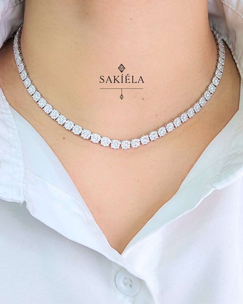 Tennis Necklace - 4.522cts